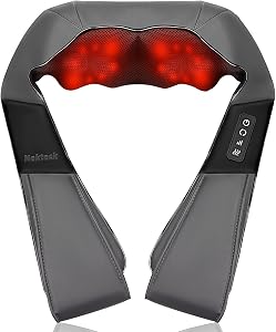Nekteck Shiatsu Neck Massager with Heat for Pain Relief Deep Tissue, 2026 Upgraded 3D Back