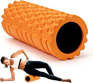Krightlink Foam Roller High Density 13" Patented Exercise Roller for Deep Tissue Musc