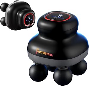 Massage Gun – Electric Body Massager with 4 Heads, Handheld Percussion Muscle Massager, De
