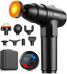 AERLANG Massage Gun with Heat Deep Tissue Back Massager Neck Massager for Pain Relief,Musc