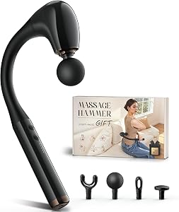 FVZ Massage Gun with Upgraded Extension Handle, Portable 10MM Massage Gun Deep Tissue, Bac