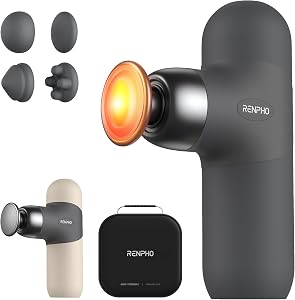 RENPHO Mini Thermal Massage Gun with Heat, Fathers Day Dad Gifts, Portable Deep Tissue Per
