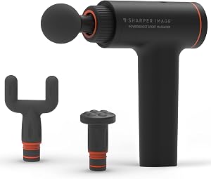 Sharper Image Powerboost Sport Percussion Massager, Lightweight Portable Design with Qui