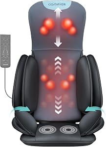 COMFIER Shiatsu Neck & Back Massager with Heat, Full Back Coverage Massage Chair Pad w
