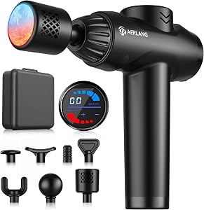 AERLANG Massage Gun with Heat and Cold,Deep Tissue Massage Gun, Back and Neck Massager for