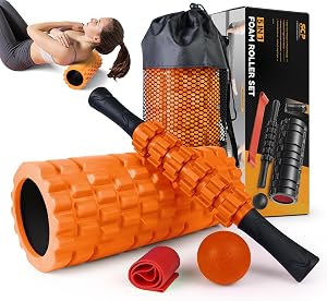 SUBCULTUREPICK 5-in-1 Foam Roller Set for Deep Tissue Muscle Massage, Trigger Point Fitnes