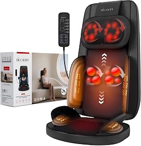 YOSSMO Shiatsu Neck and Back Massager with Heat, Back Massager for Pain Relief Deep Tissue