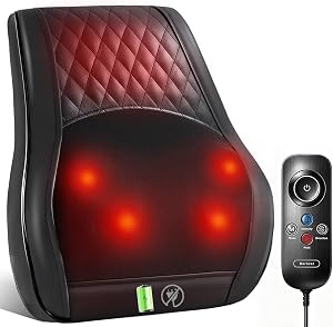 Boriwat Shiatsu Back Massager for Pain Relief Deep Tissue-Movable Electric Neck Back Massa