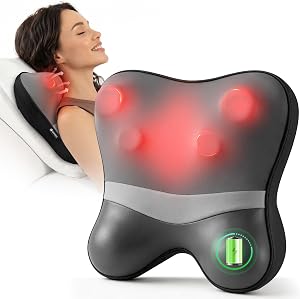 CooCoCo Cordless Neck and Back Massager with Heat, FSA Eligible HSA Store Shiatsu Kneading