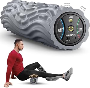 FITINDEX Vibrating Foam Roller for Back Pain, FSA&HSA Eligible, 5-Speed Muscle Massage