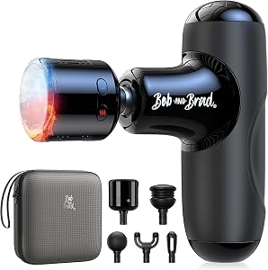 BOB AND BRAD Q2 Pro Mini Massage Gun with Heat and Cold, Pocket-Sized Deep Tissue Massager