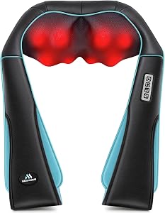 MagicMakers Fathers Day Dad Gifts, Shiatsu Neck Massager with Heat for Pain Relief Deep Ti