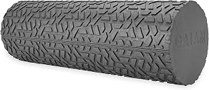 Gaiam Restore Compact Textured Foam Roller for Muscle Repair and Exercise – 12”L X 4"