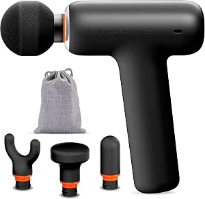 Sharper Image PowerBoost Core Mini Massage Gun [2026 Version] Deep Tissue Percussion Massa